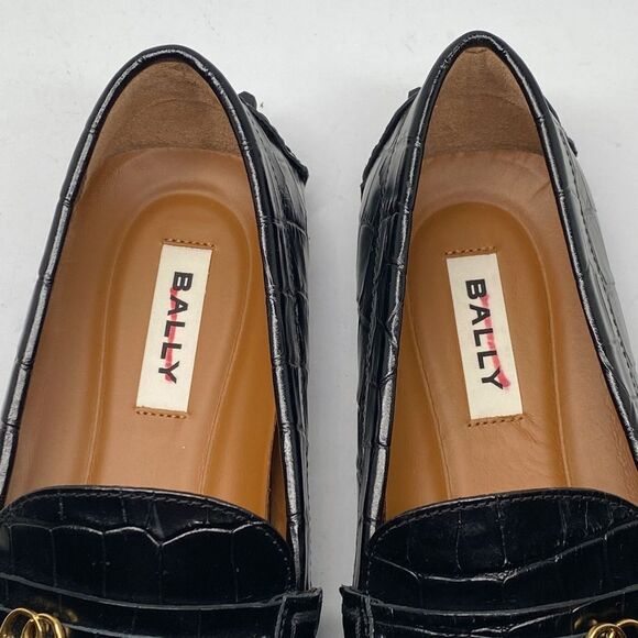 Bally Keeper Croc-Embossed Leather Driving Loafers size 8.5 main image 6